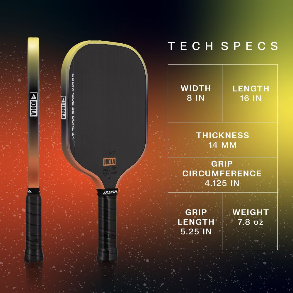 JOOLA Scorpeus 3S Dual 14mm Pickleball Paddle