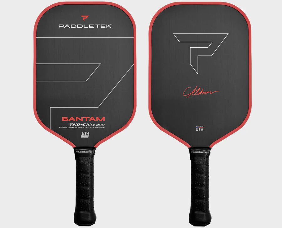 Paddletek Bantam TKO-CX 14.3mm Pickleball Paddle, front and back