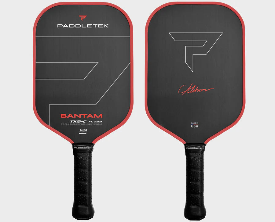 Paddletek Bantam TKO-C 14.3mm Pickleball Paddle, front and back