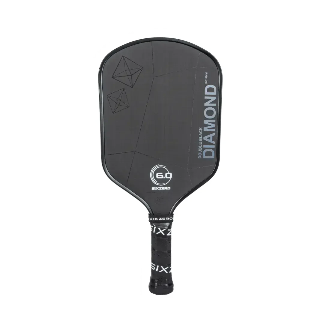 Six Zero Double Black Diamond Control 16mm Pickleball Paddle, front facing