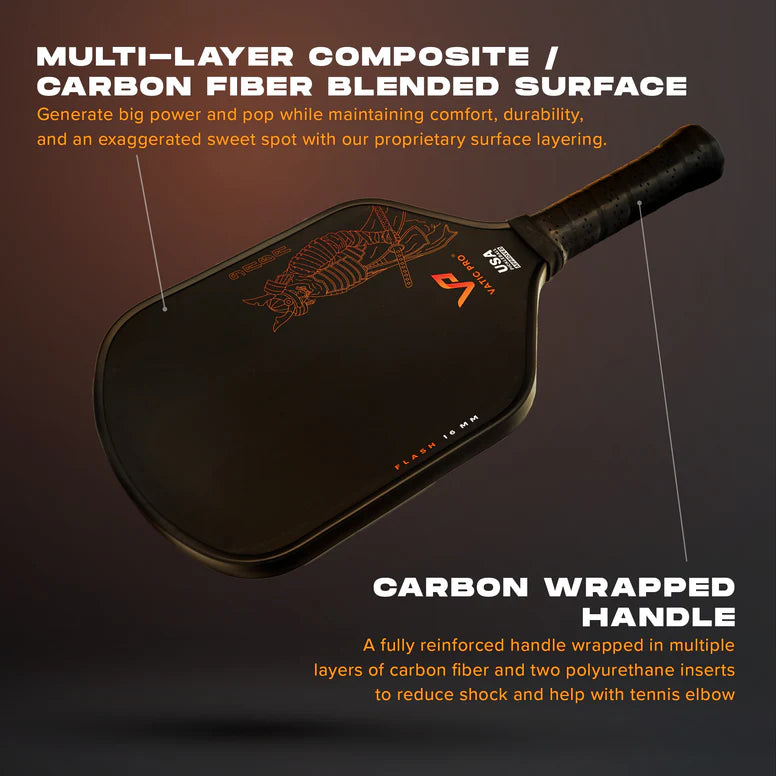 Vatic Pro Flash Saga 16mm Pickleball Paddle, more information