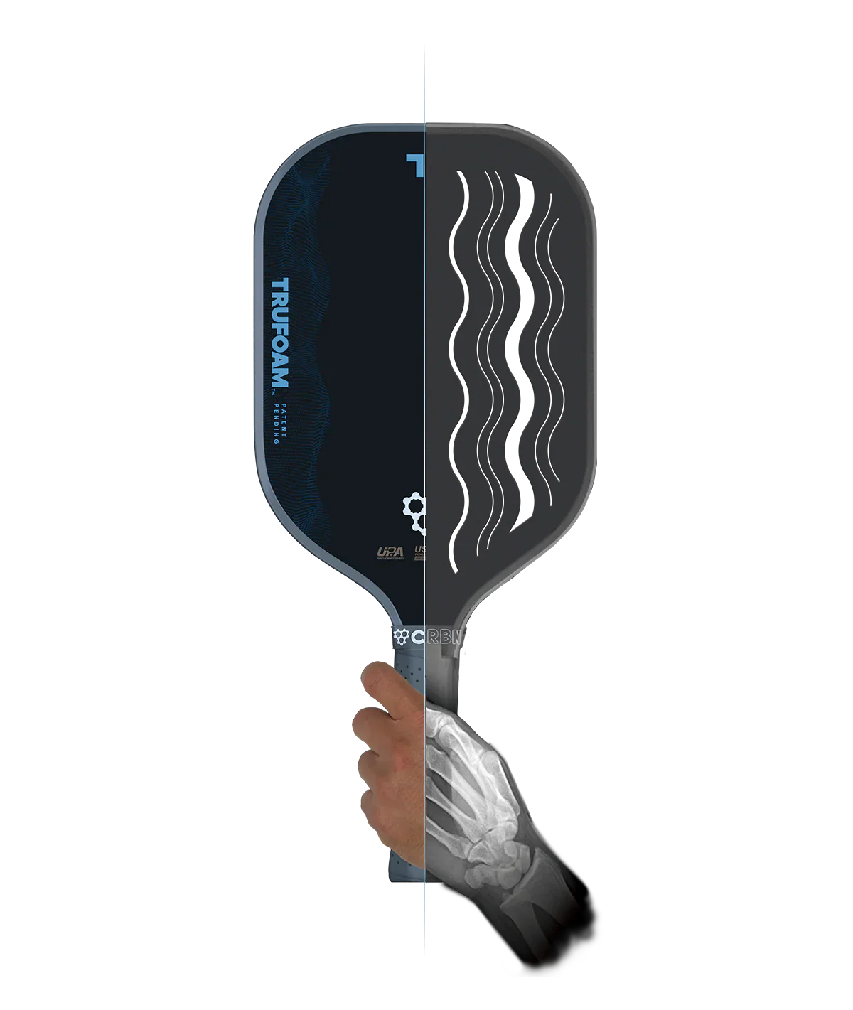 CRBN¹ TruFoam Waves Pickleball Paddle (Elongated, Long Handle)