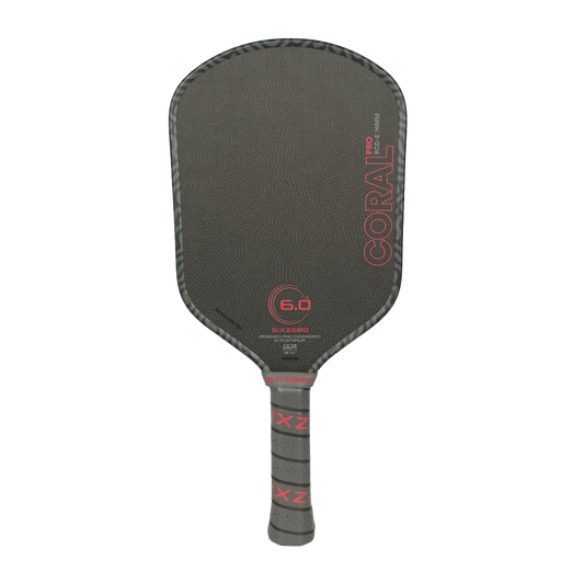 Sixzero Coral Pro Elongated Infrared 16mm Pickleball Paddle, front view