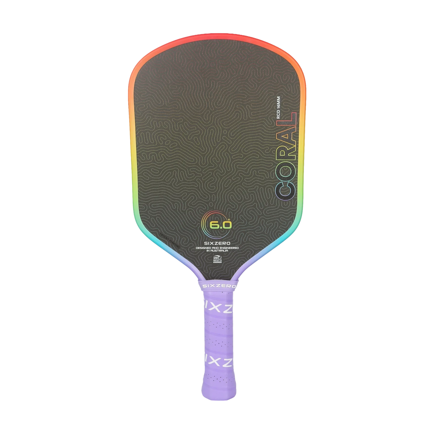 SixZero Coral Rainbow Pickleball Paddle
