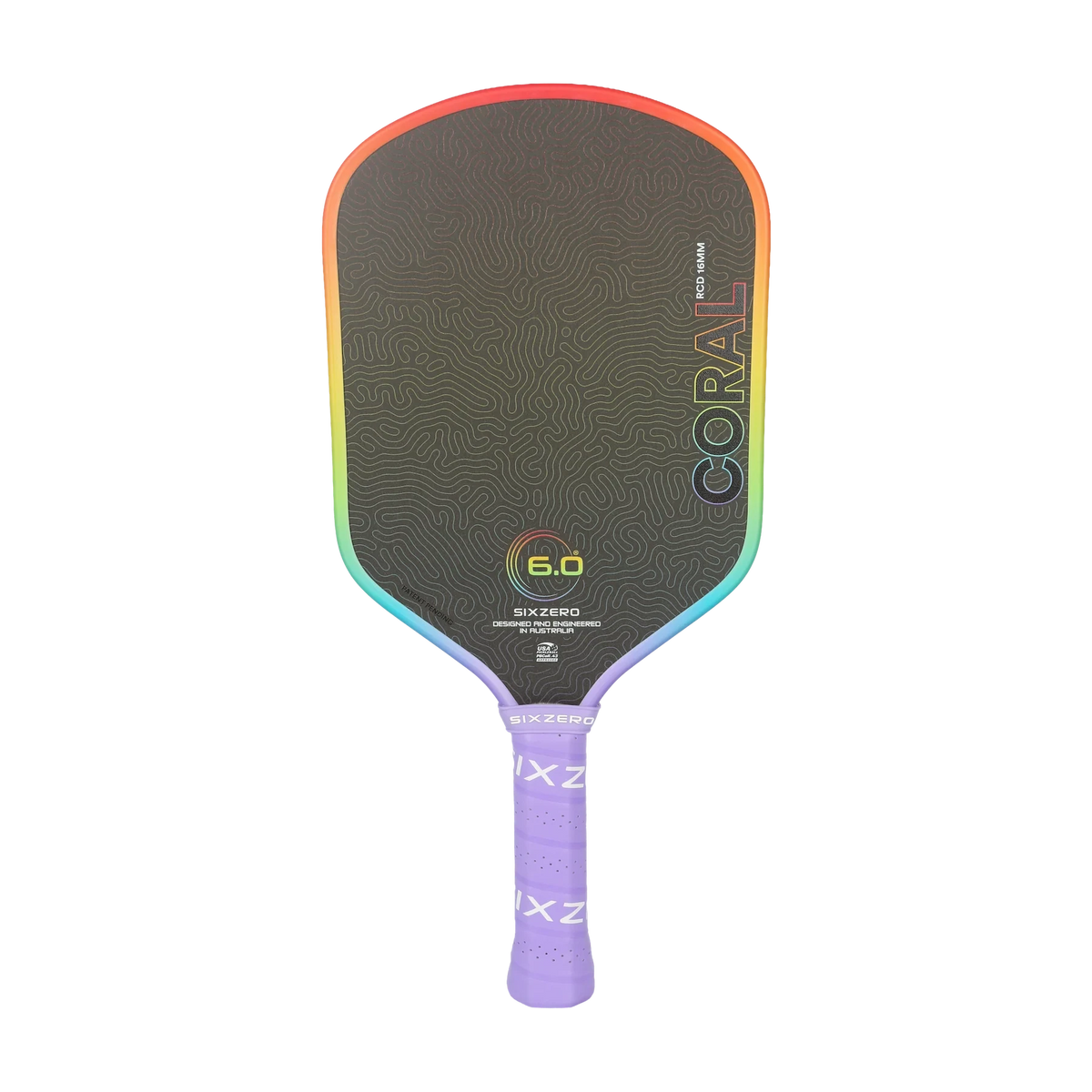 SixZero Coral Rainbow Pickleball Paddle