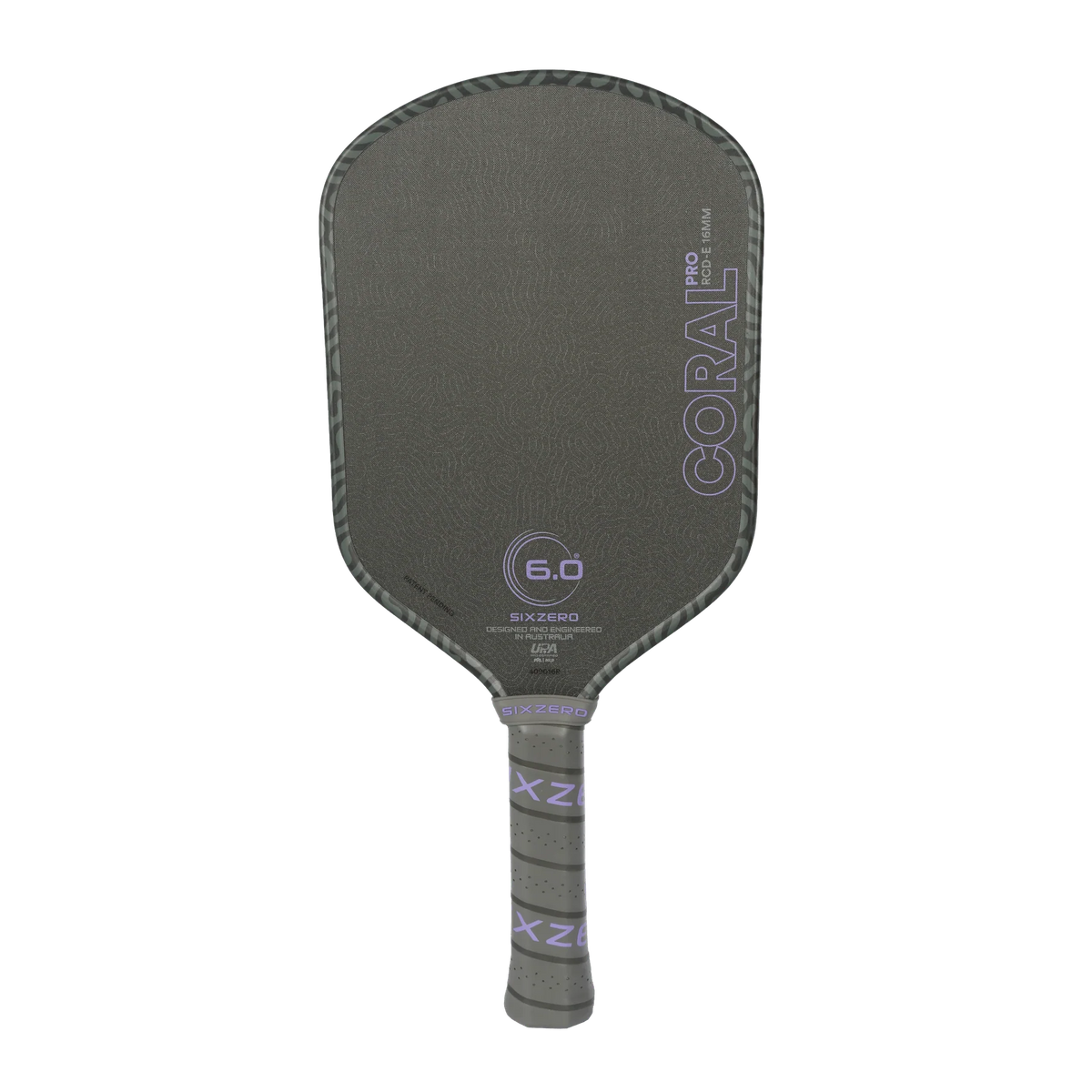 Sixzero Coral Pro Elongated UltraViolet 16mm Pickleball Paddle