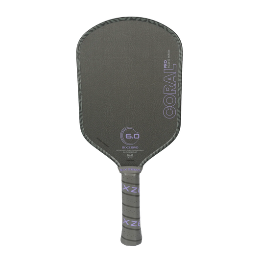 Sixzero Coral Pro Elongated UltraViolet 16mm Pickleball Paddle
