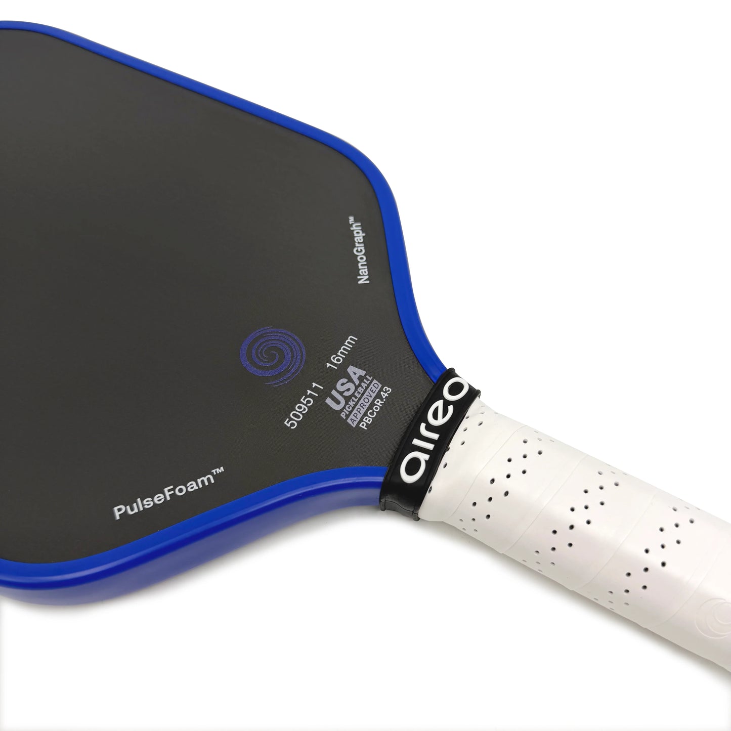 AIREO Cyclone 16mm Pickleball Paddle – NanoGraph Grit Surface with PulseFoam™ Power Core