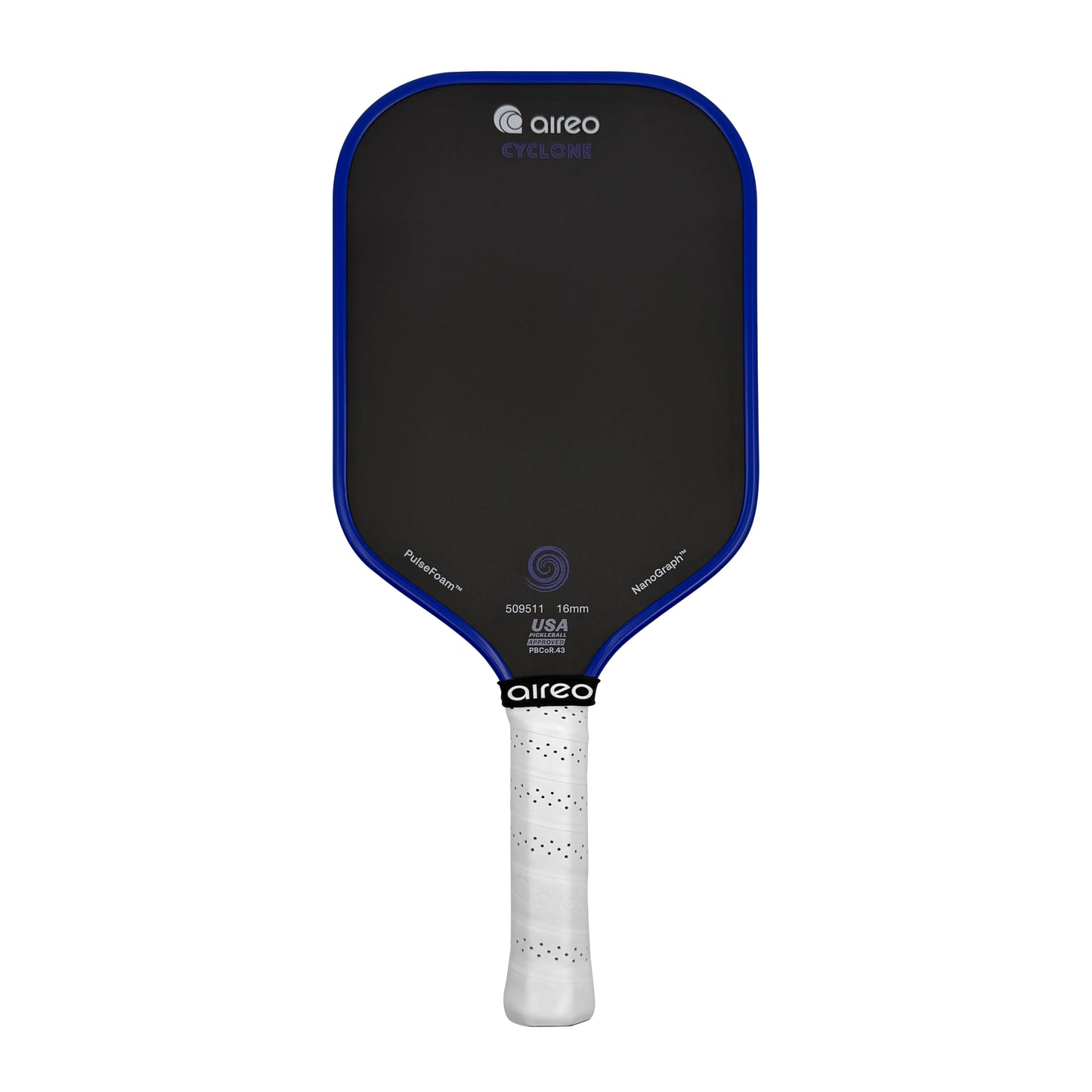AIREO Cyclone 16mm Pickleball Paddle – NanoGraph Grit Surface with PulseFoam™ Power Core