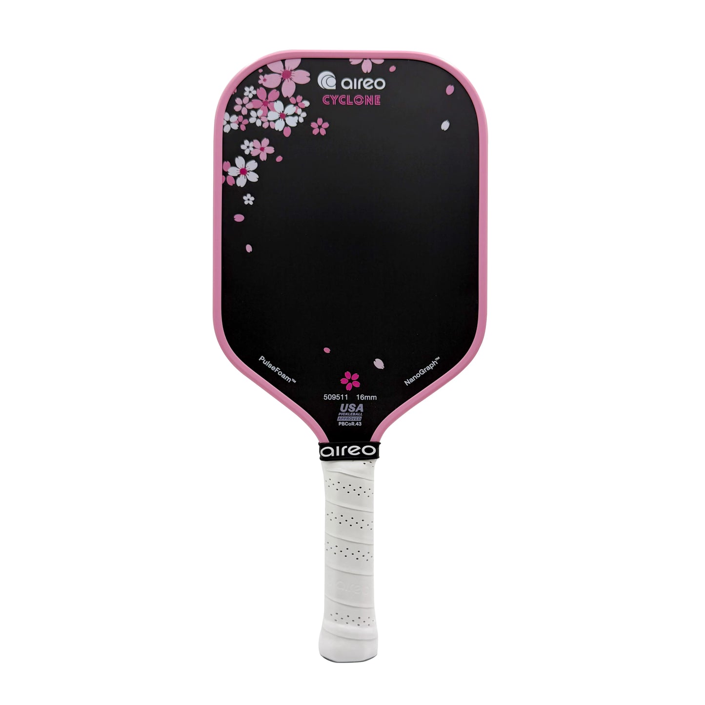 AIREO Cyclone 16mm Pickleball Paddle – NanoGraph Grit Surface with PulseFoam™ Power Core