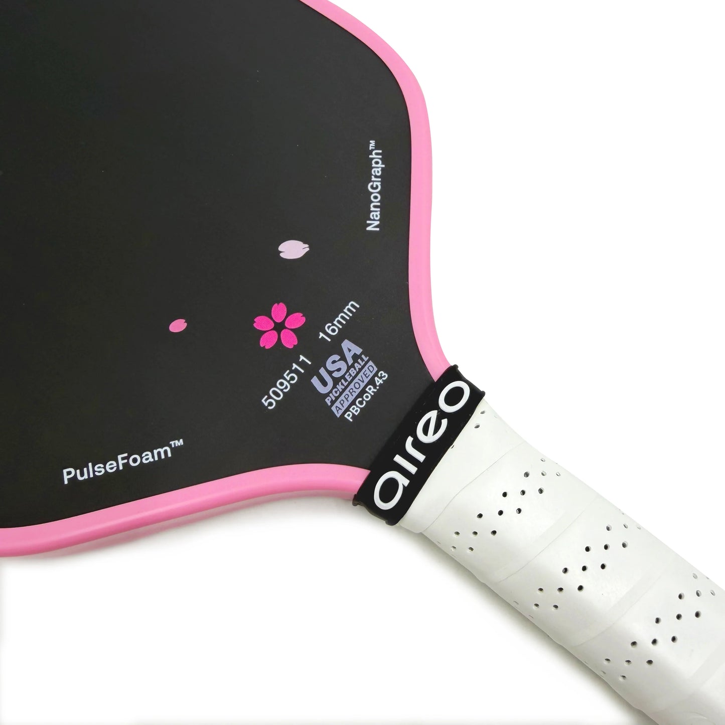 AIREO Cyclone 16mm Pickleball Paddle – NanoGraph Grit Surface with PulseFoam™ Power Core