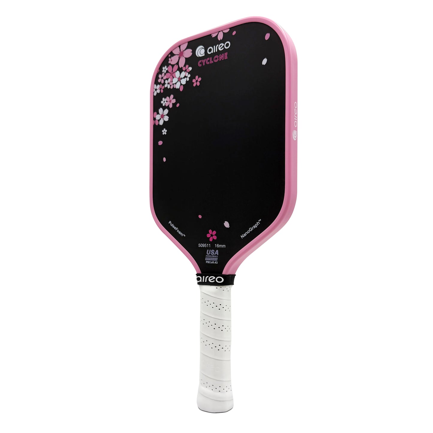 AIREO Cyclone 16mm Pickleball Paddle – NanoGraph Grit Surface with PulseFoam™ Power Core