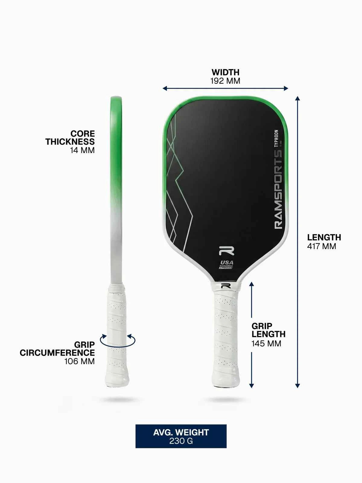 RamSports Typhoon Gen 3 Precision Power (Green | 14mm)