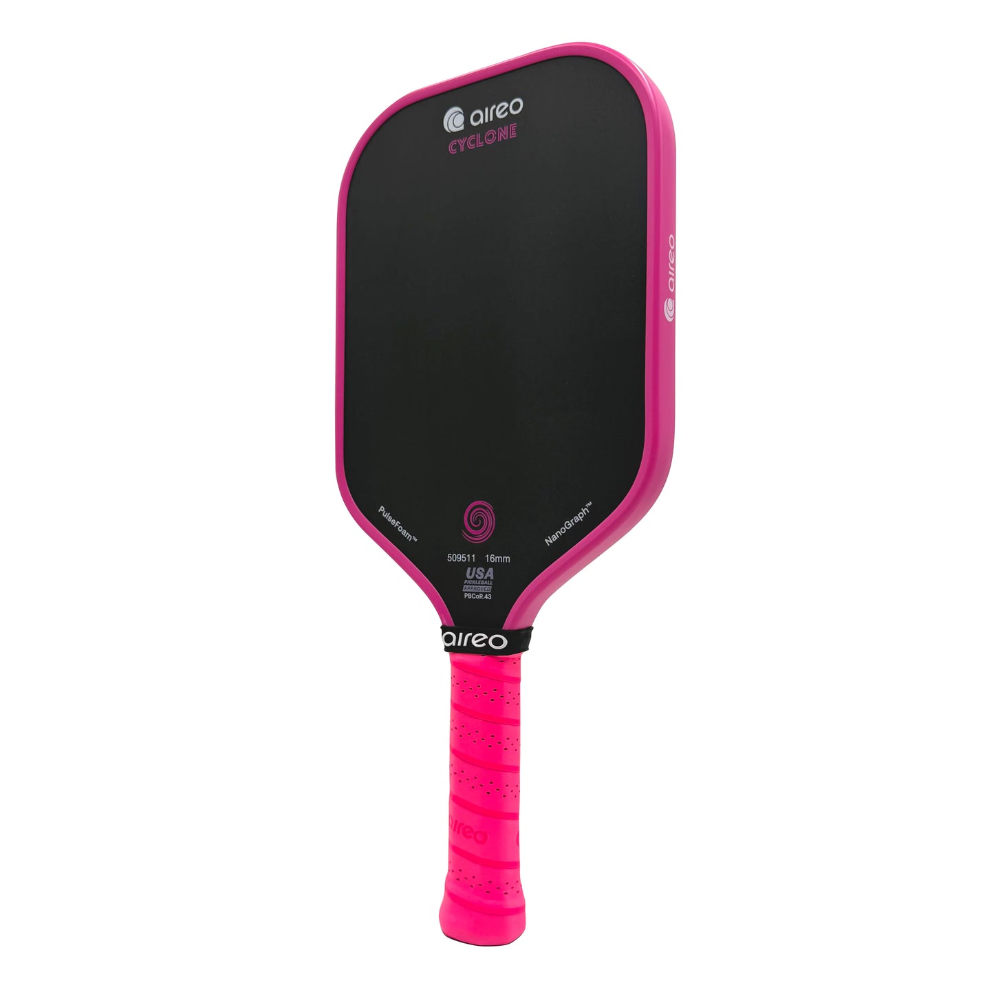 AIREO Cyclone 16mm Pickleball Paddle – NanoGraph Grit Surface with PulseFoam™ Power Core