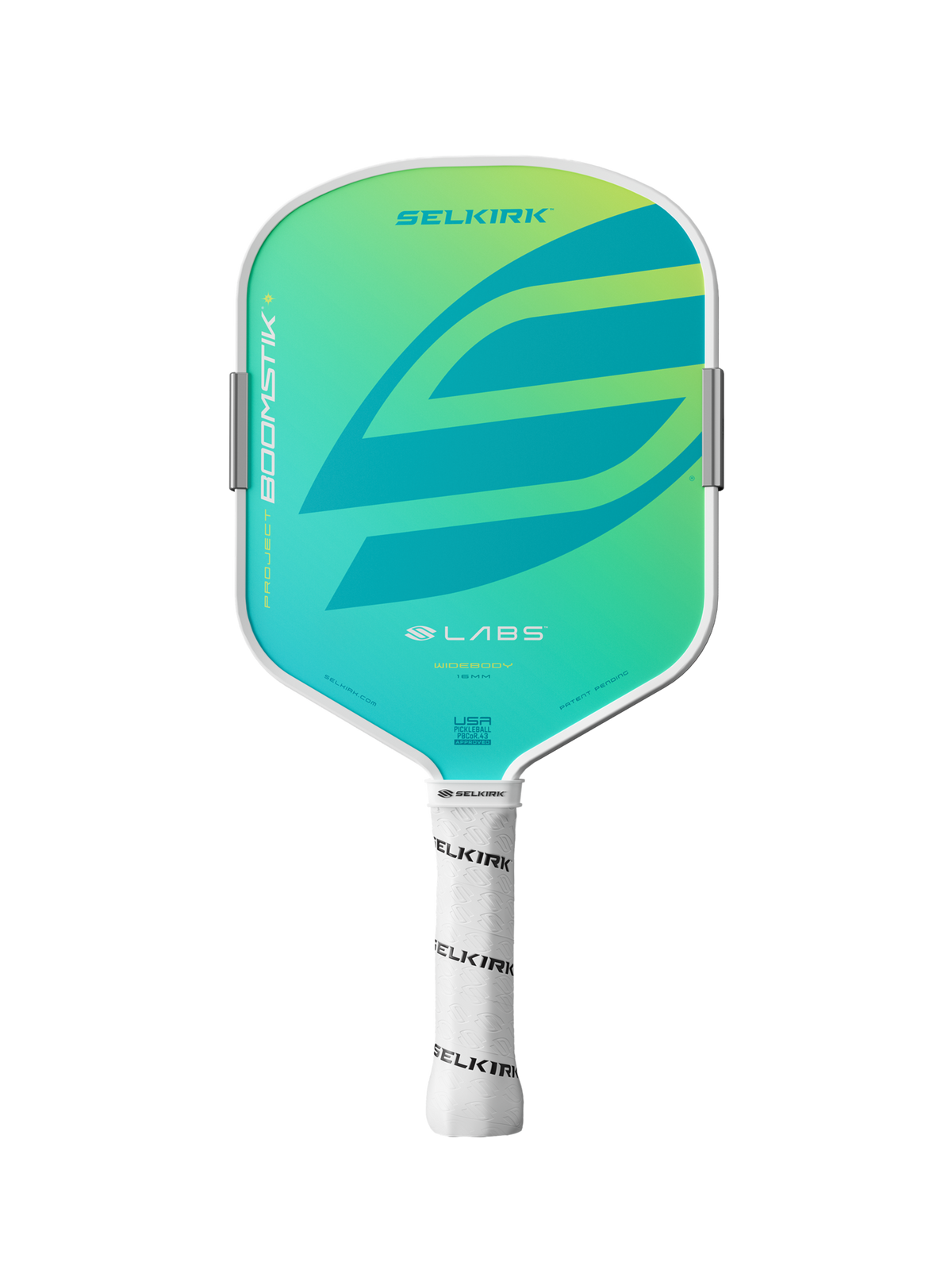 Selkirk Labs Project Boomstik Widebody 16mm Pickleball Paddle in Calypso, front view