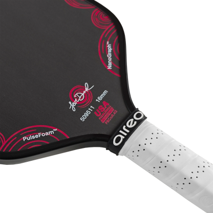 AIREO Cyclone 16mm Pickleball Paddle – NanoGraph Grit Surface with PulseFoam™ Power Core